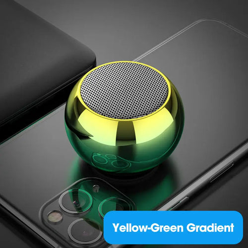 Wireless Bluetooth Speaker Portable Small Steel Gun Metal Heavy Stereo Surround
