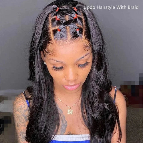 360 Lace Front Wigs Human Hair Body Wave Full Lace Frontal Human Hair Wigs Raw Indian Glueless 38Inch HD Lace Front Wig