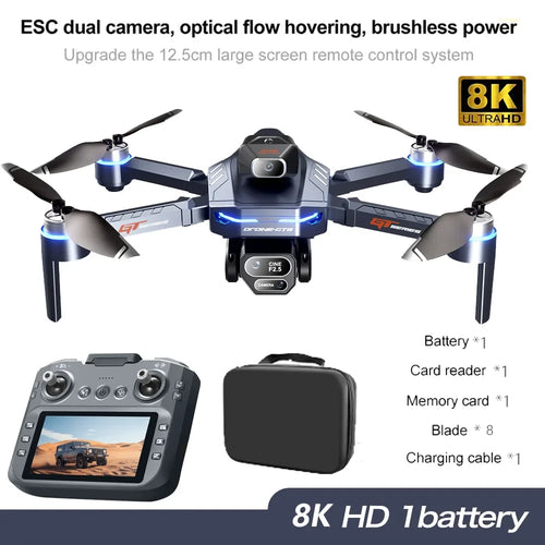 GT8 Mini Drone 8K WiFi GPS HD Aerial Photography Quadcopter with Cameras Toys