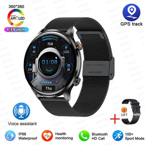 2025 New Smartwatch Women AMOLED HD Screen Always On Display Bluetooth Call