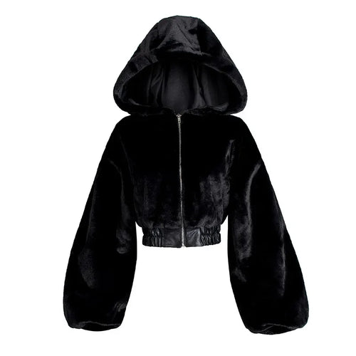 Women's Winter Fabulous Fluffy Hooded Fur Jacket