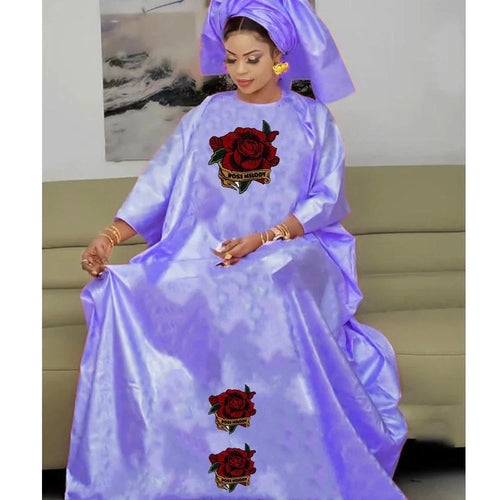 Bazin Rich Dresses For Women Traditional African Evening Gowns For Party And