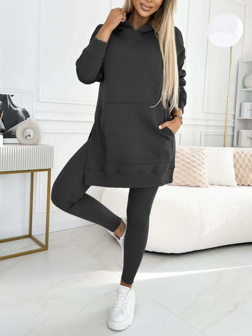 Women's Two Pieces Set Hooded Tracksuit Set