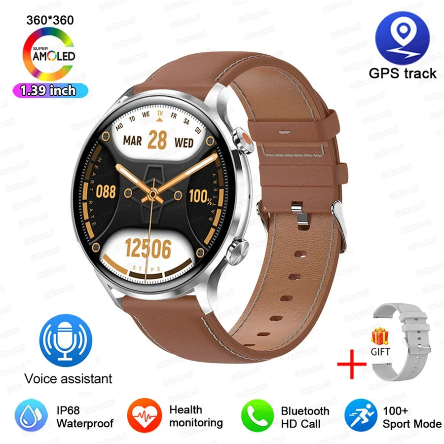 2025 New Smartwatch Women AMOLED HD Screen Always On Display Bluetooth Call