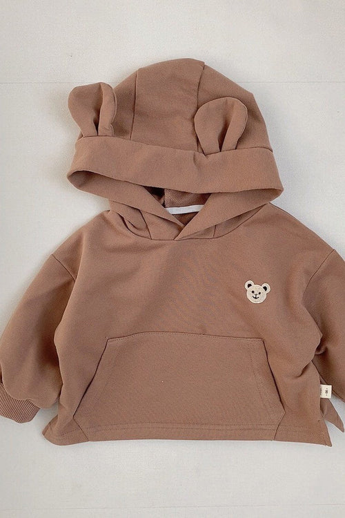 Cozy Nozi Bear Hoodie Cream or Brown