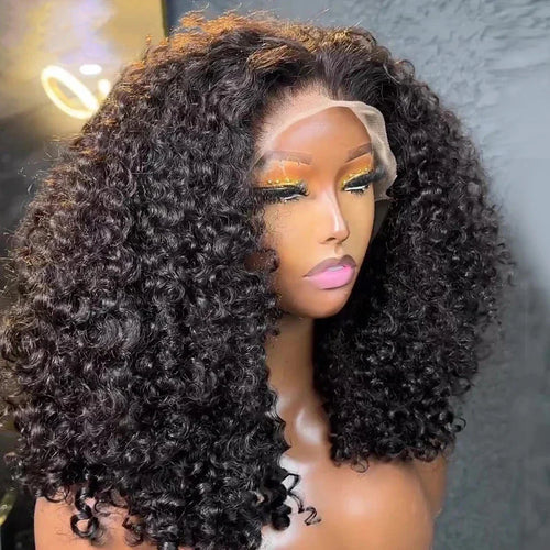 Afro Kinky Curly Short Bob Wig 13x4 Bob Wigs Human Hair Jerry Curly Lace Front