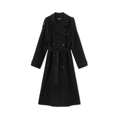Women's Winter Double Breasted Long Sleeve Lapel Blends Jacket