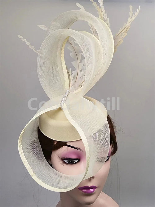 Ladies Royal Ascot Chapeau Cap Wedding Fascinator Hat Headpiece Women Church