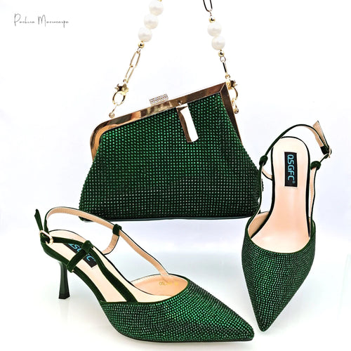 New Arrival Fashion Elegant Green Color Ladies Shoulder Bag for Party Or