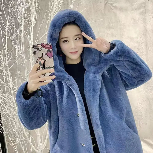 Women's Faux Fur Maxi Thick Autumn Luxury Winter Coat