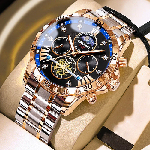 Luxury Men's Watches Trend Fashion Original Quartz Watch for Man Flywheel Style
