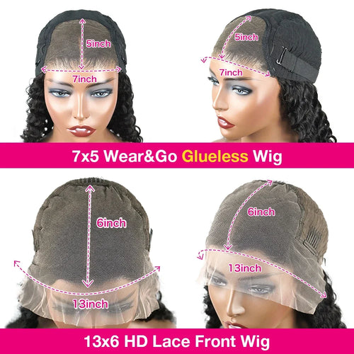 4C Edges Kinky Straight 13x6 HD Lace Frontal Wig Human Hair 7x5 Lace Front Human Hair Wigs Natural Baby Hair Lace Wigs on Sale