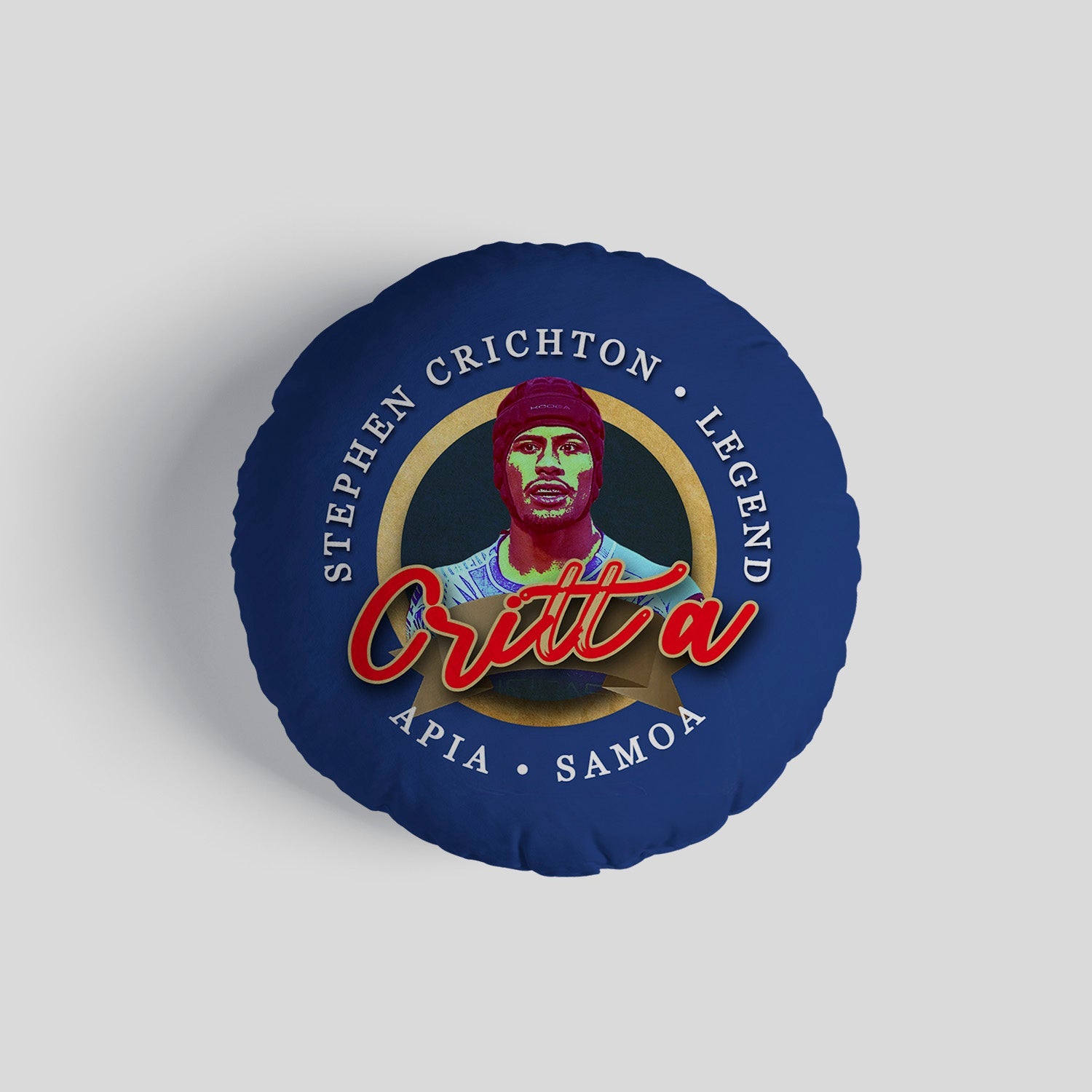 SAMOA Rugby League Crichton  - Legend Collection - Circle Cushion 14"