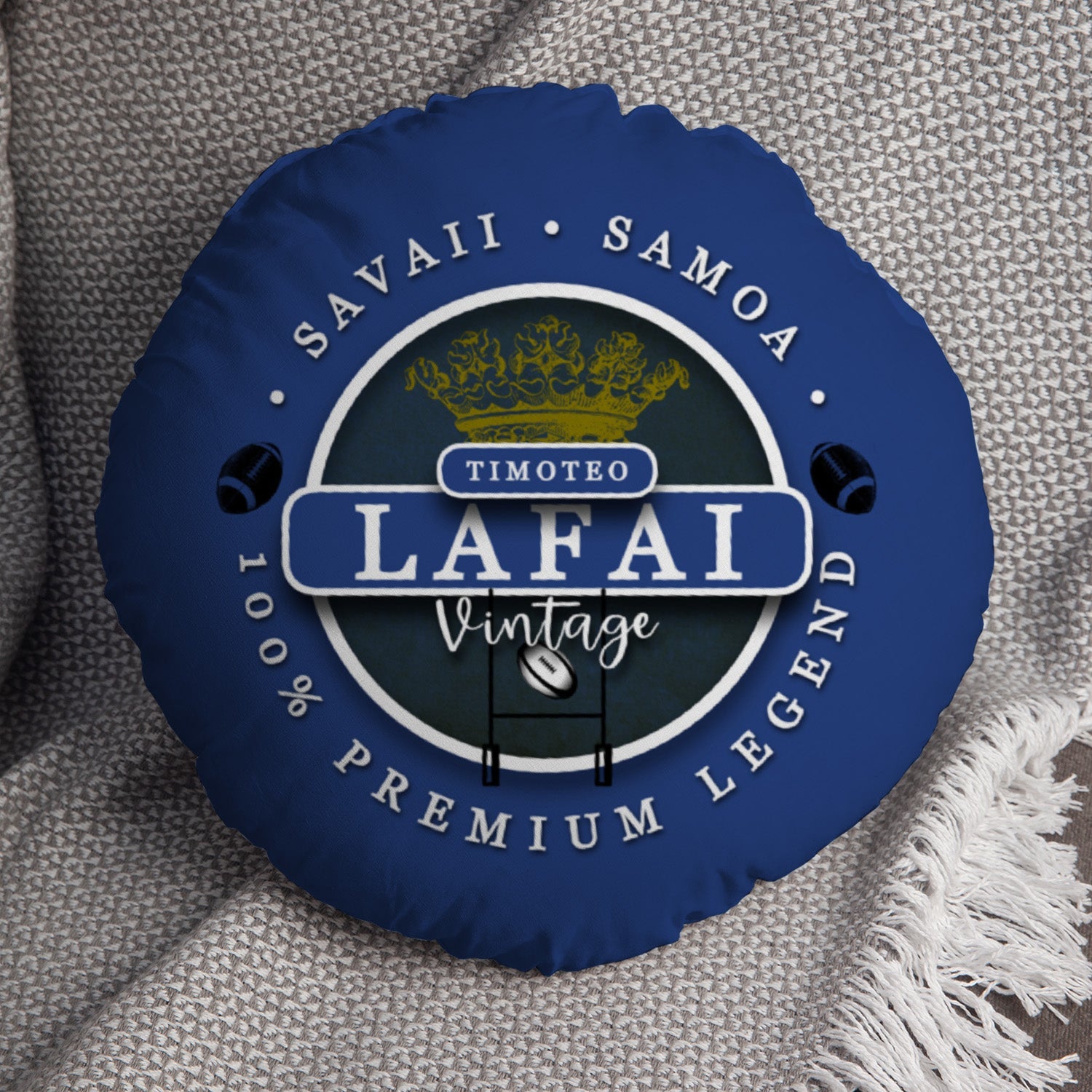 SAMOA Rugby League Lafai  - Legend Collection - Circle Cushion 14"