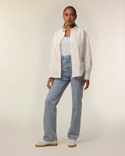Organic Poplin Long Sleeve Shirt: Womens