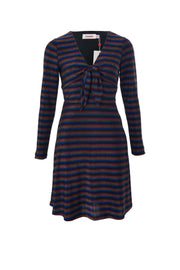 Sidney Sparkle Stripe Fit & Flare Mini Dress - Gold