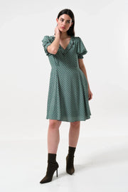 Solyne Flower Tile Print Mini Dress