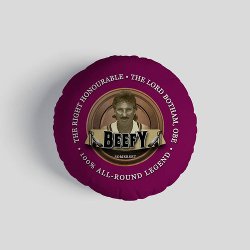 Somerset Cricket BEEFY  - Legend Collection - Circle Cushion 14"