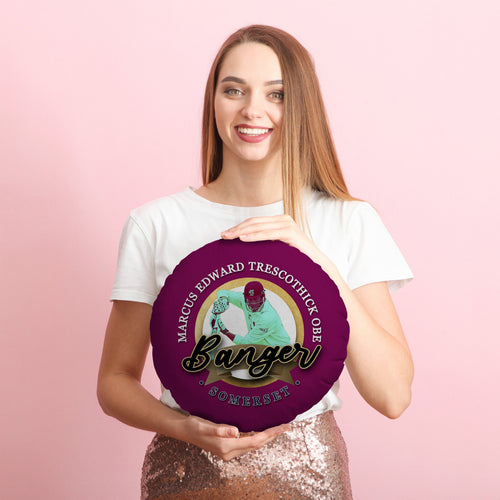 Somerset Cricket Banger  - Legend Collection - Circle Cushion 14"