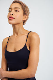 Soumia Jersey Bodice And Recycled Cotton Skirt Midaxi Dress - Navy
