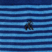 Sky Blue Narrow Striped Bamboo Socks
