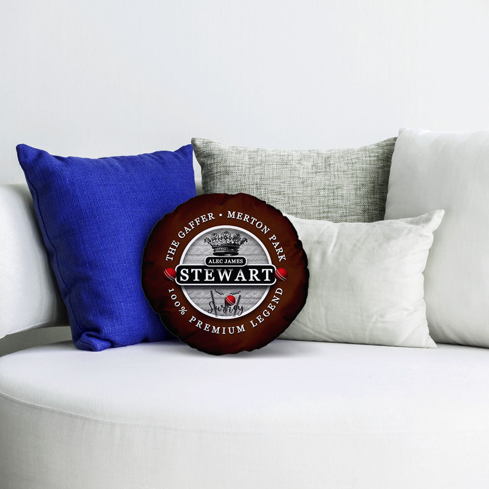 Surrey Cricket Stewart  - Legend Collection - Circle Cushion 14"