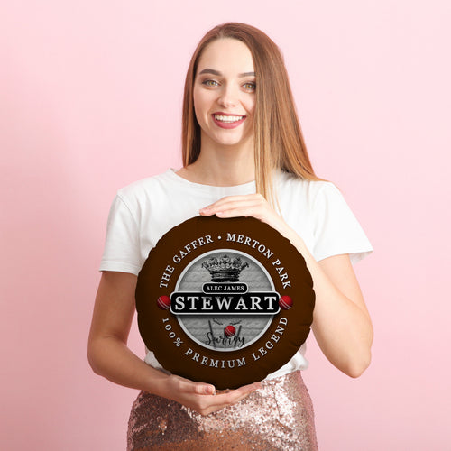 Surrey Cricket Stewart  - Legend Collection - Circle Cushion 14"