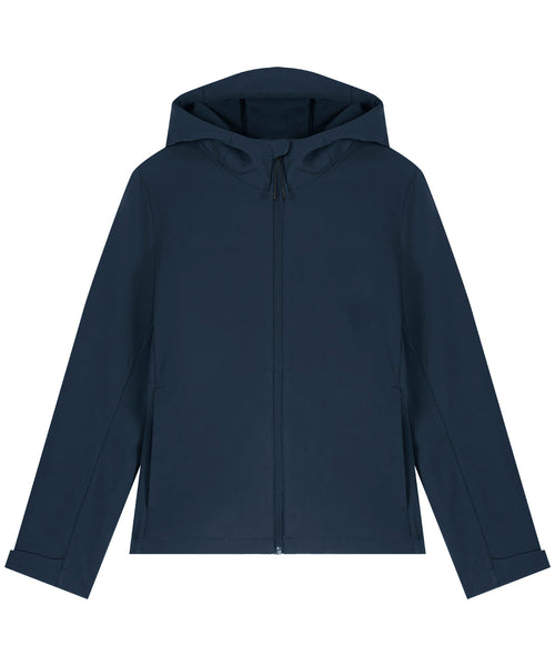 Recyled Polyester Hooded Softshell Jacket: Womens