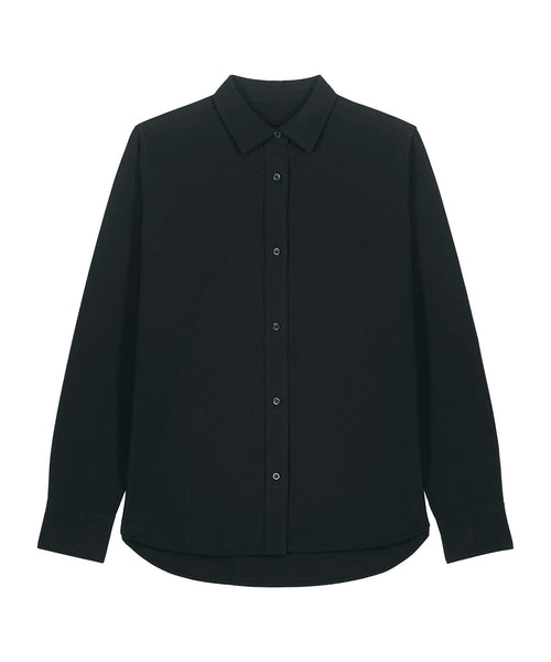 Organic Cotton Oxford Long Sleeve Shirt: Womens