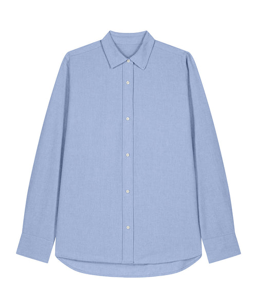 Organic Cotton Oxford Long Sleeve Shirt: Womens