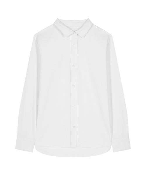 Organic Cotton Oxford Long Sleeve Shirt: Womens
