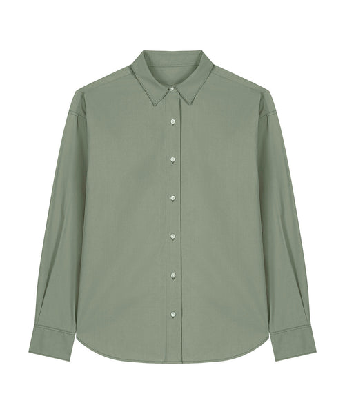 Organic Poplin Long Sleeve Shirt: Mens