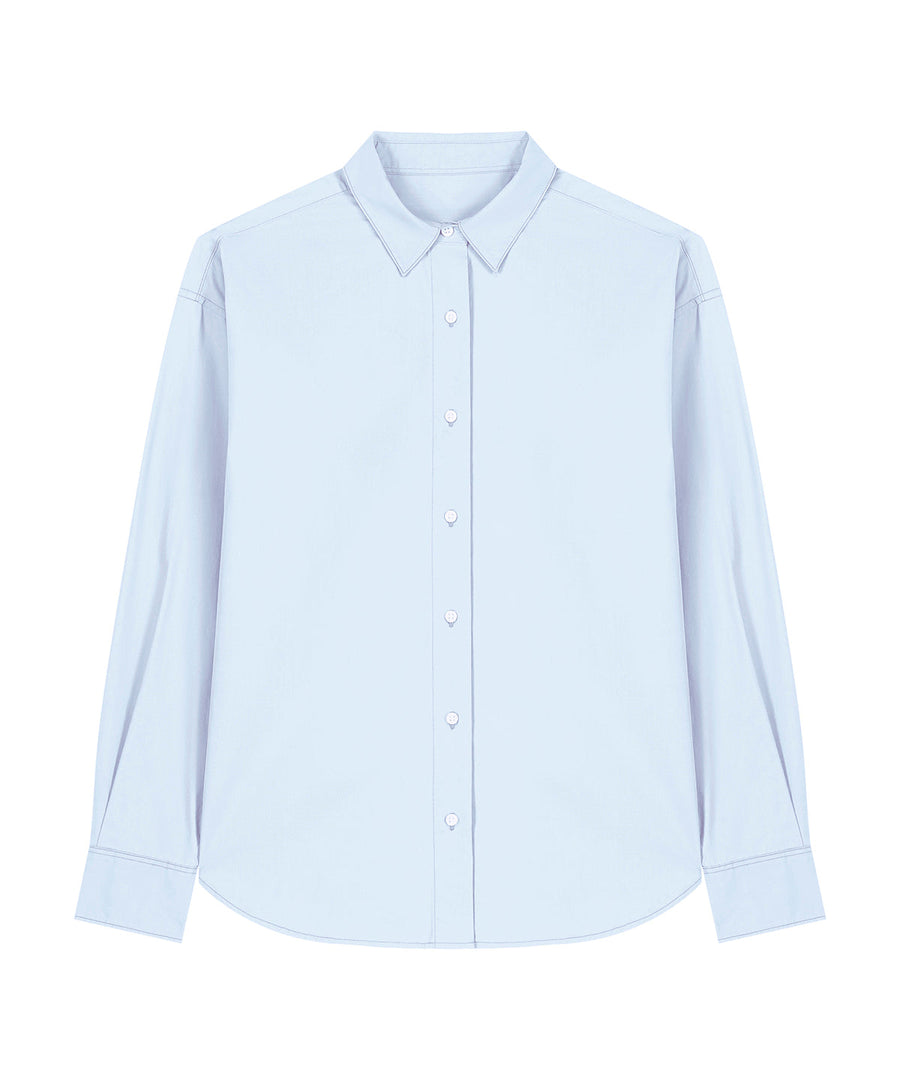Organic Poplin Long Sleeve Shirt: Mens