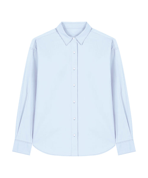 Organic Poplin Long Sleeve Shirt: Mens