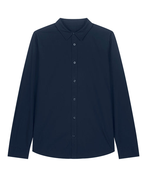 Organic Poplin Long Sleeve Shirt: Womens