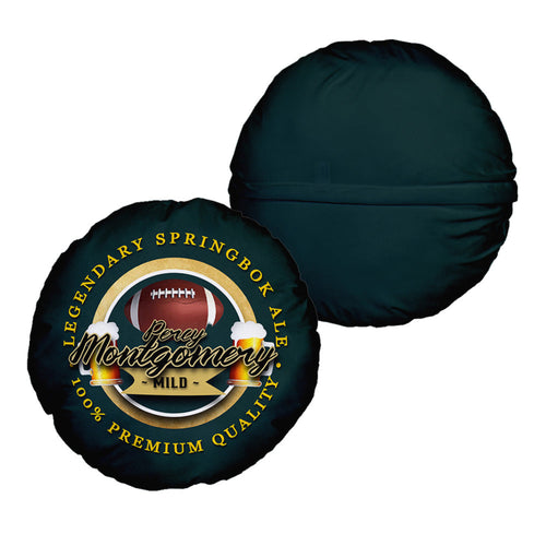 South AFRICA Rugby Union Montgomery  - Legend Collection - Circle Cushion 14"