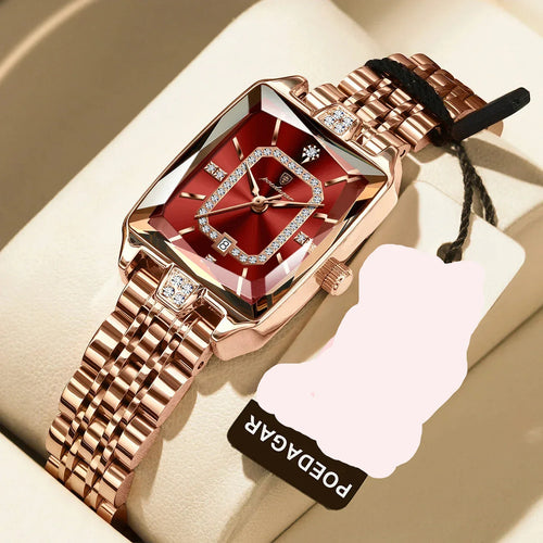 Luxury Elegant Watch For Women Date Waterproof Rectangle Ladies Watch