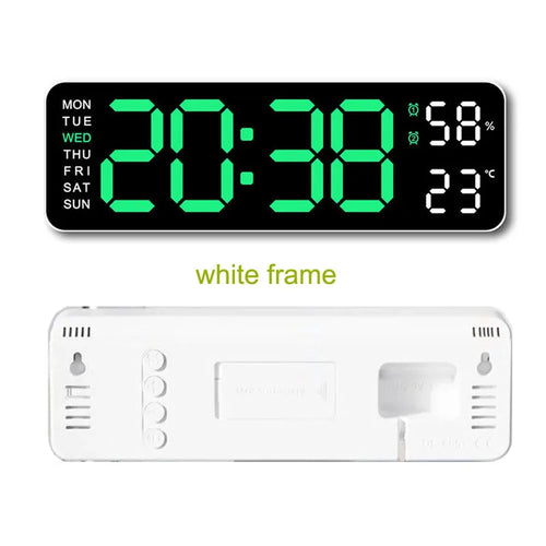 Digital LED Alarm Clock with Calendar,Temperature and Humidity. Acrylic or