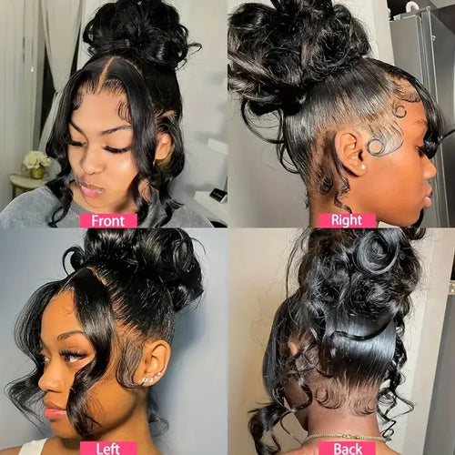 360 Full Lace Front Wig Human Hair Wigs Body Wave 13x6 13x4 HD Lace Front Wig Human Hair Pre Plucked Deep Curly Lace Frontal Wig