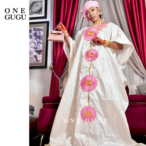 First Quality African Boubou Dress With Scarf Nigerian Traditional Dashiki