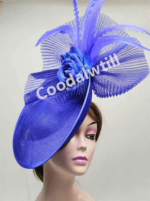 Elegant Flower Fascinator Pillbox Cap Wedding Women Fascinator Hat Headband