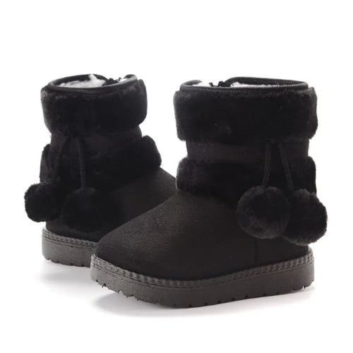 Babies Winter Snow Boots Comfortable Thick Warm Lobbing Ball Cute Boots