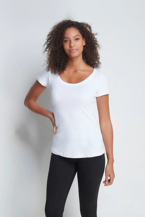 Scoop Neck Cotton Modal T-Shirt