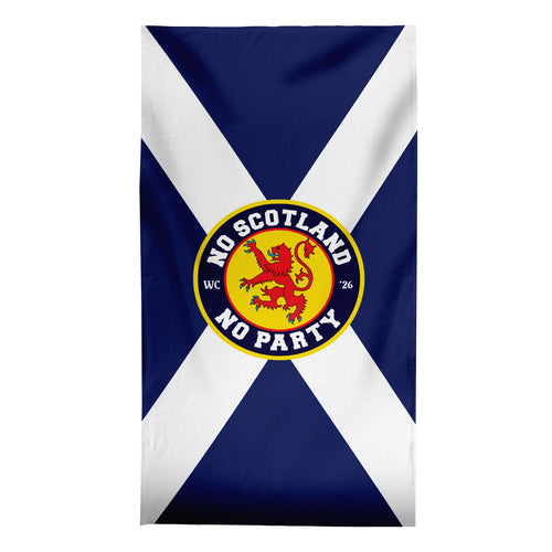 No Scotland No Party Saltire - Beach Towel - Microfibre Retro Beach Towel - 150cm x 75cm