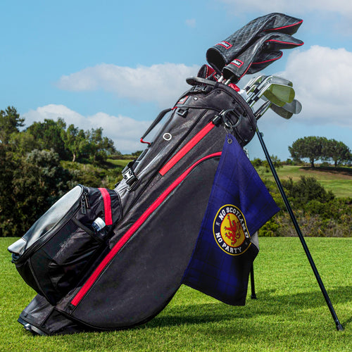No Scotland No Party - Blue Tartan - Golf Towel