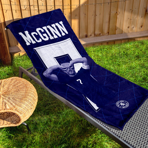 Scotland WC26 - McGinn - Beach Towel - Microfibre Retro Beach Towel - 150cm x 75cm