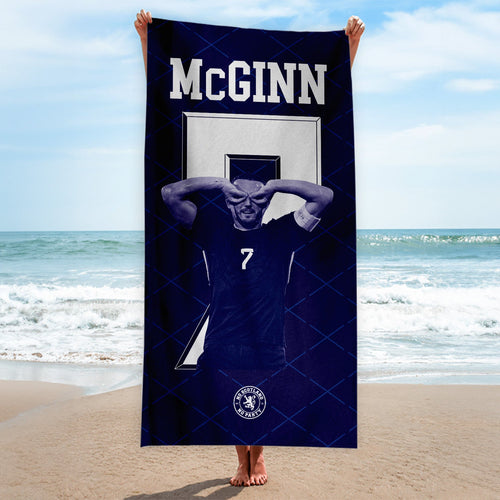 Scotland WC26 - McGinn - Beach Towel - Microfibre Retro Beach Towel - 150cm x 75cm