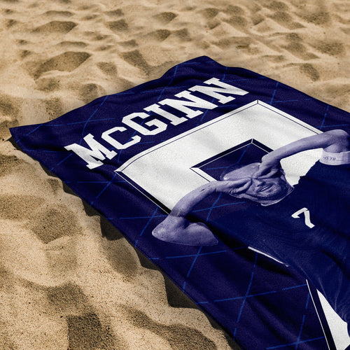Scotland WC26 - McGinn - Beach Towel - Microfibre Retro Beach Towel - 150cm x 75cm