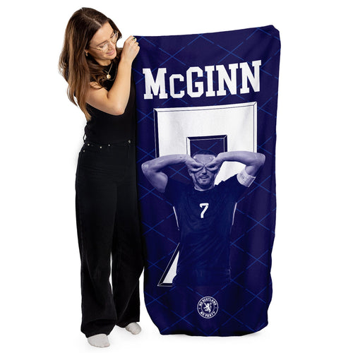 Scotland WC26 - McGinn - Beach Towel - Microfibre Retro Beach Towel - 150cm x 75cm