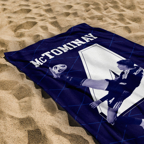 Scotland WC26 - McTominay - Beach Towel - Microfibre Retro Beach Towel - 150cm x 75cm